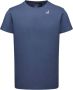 K-way De Echte Edouard Unisex T-Shirt Blauw Unisex - Thumbnail 1