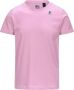 K-way Klassiek Katoenen T-Shirt voor Heren Pink Heren - Thumbnail 1