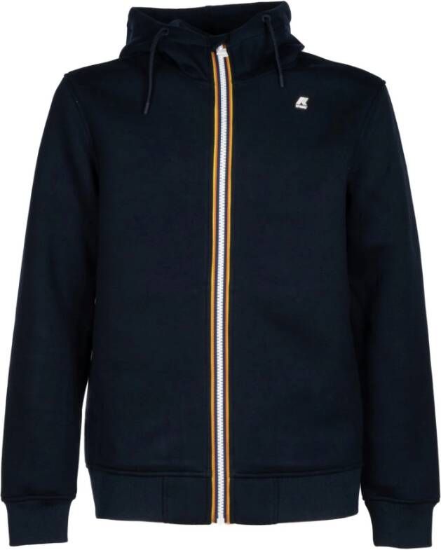 K-way Diepblauwe Rainer Spacer Hoodie Blauw Heren