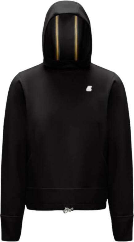 K-way Comfortabele hoodie met verstelbare capuchon en geribbelde boorden Zwart Dames
