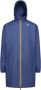 K-way Elegante 3.0 Eiffel Lange Jas Blauw Unisex - Thumbnail 1