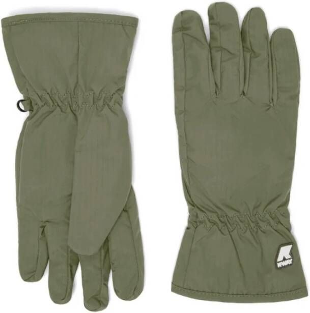 K-way Stijlvolle Nylon Handschoenen voor Koud Weer Green Unisex