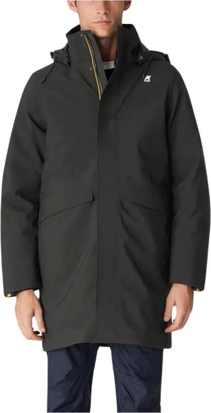 K-way Giacca Thomal con zip e tasche con patte uomo K41278W Nero Zwart Heren