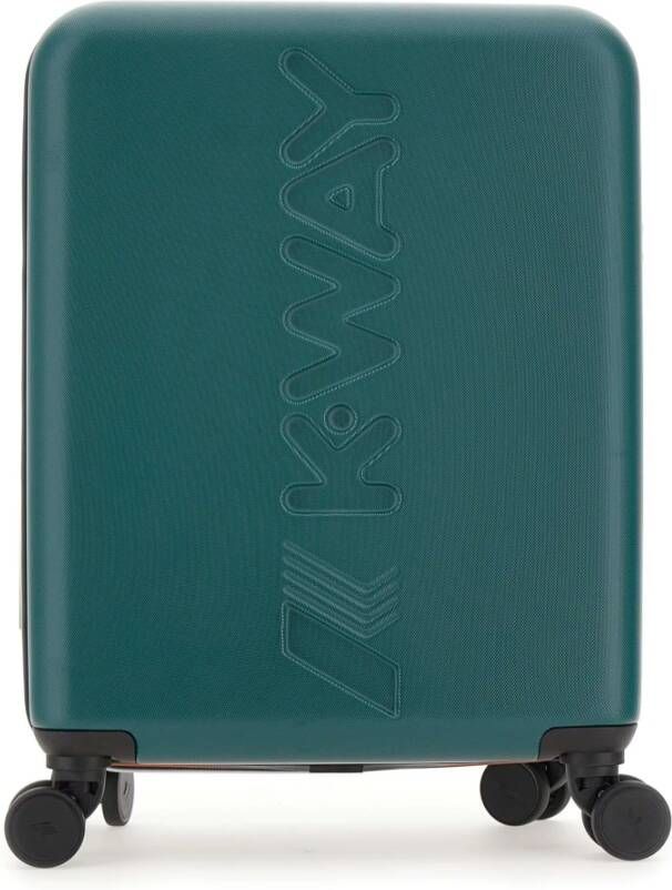 K-way Logo Polycarbonaat Trolley met Cijferslot Green Heren