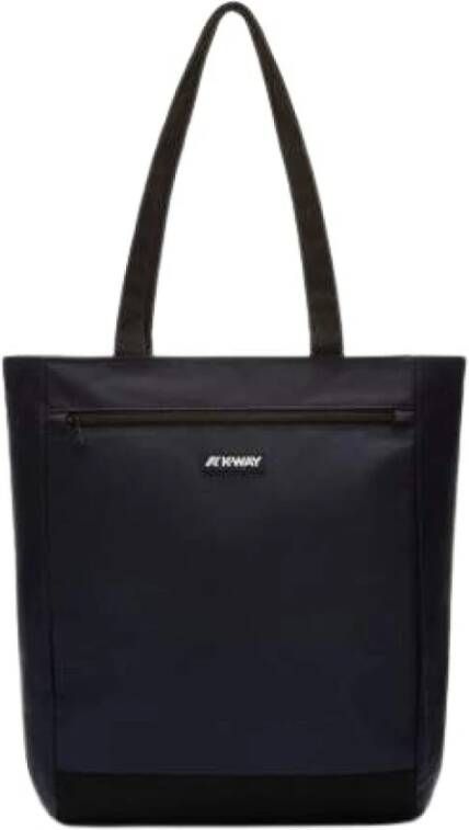 K-way Blauwe Polyester Handtas met Schouderbanden Blue