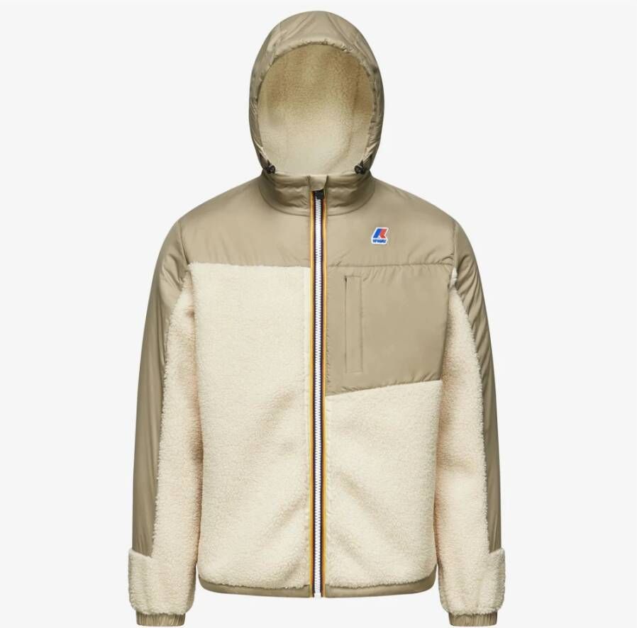 K-way Heren Sherpa Fleece Jas Beige Heren