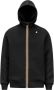 K-way Iconische rits hoodie met geribbelde randen Black Heren - Thumbnail 3