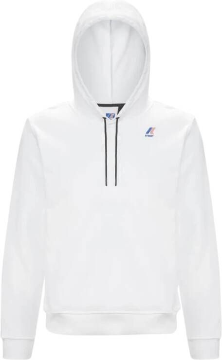 K-way Witte hoodie met elastische boorden White