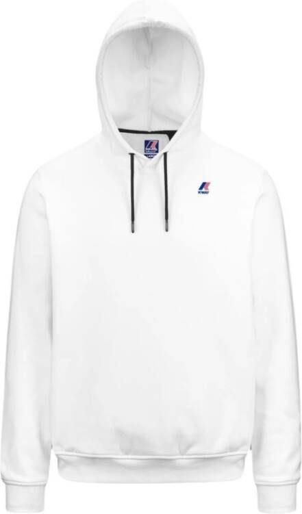 K-way Witte hoodie met elastische boorden White