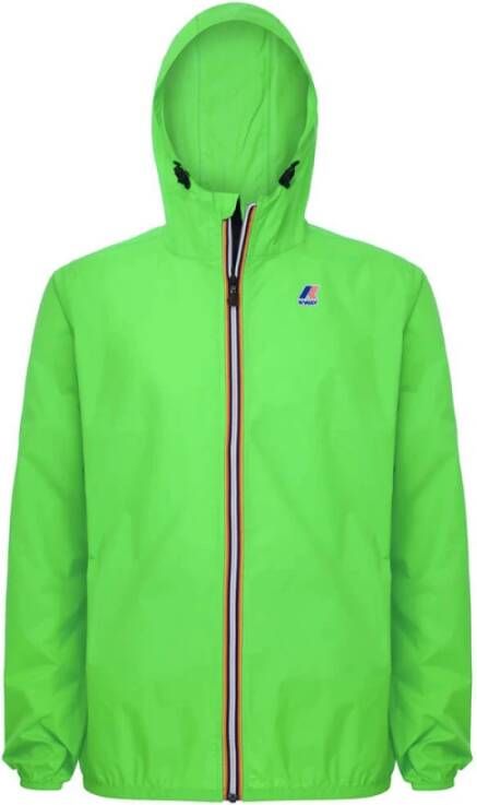 K-way Groene Fluo Lichtgewicht Jas voor Heren Green Heren