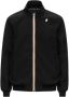 K-way Heren Nylon Jas met Koreaanse Kraag en Ritssluiting Black Heren - Thumbnail 1