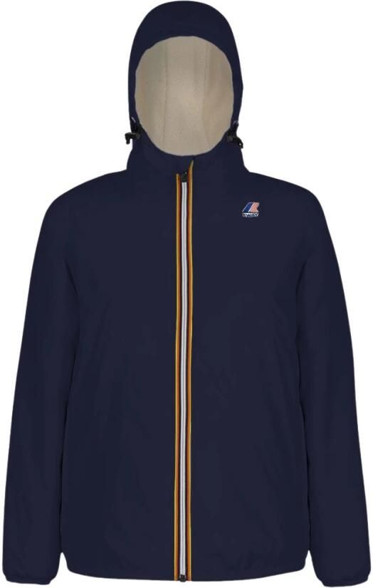 K-way Blauwe Unisex Nylon Ripstop Jas Blijf warm en stijlvol Blue Heren