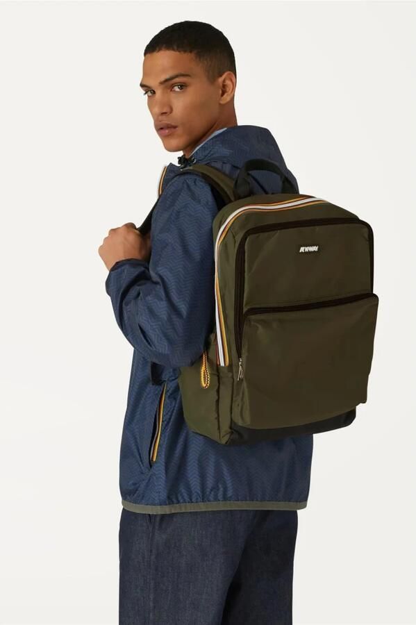 K-way Groene Rugzak met Meerdere Comparti ten Green - Foto 5