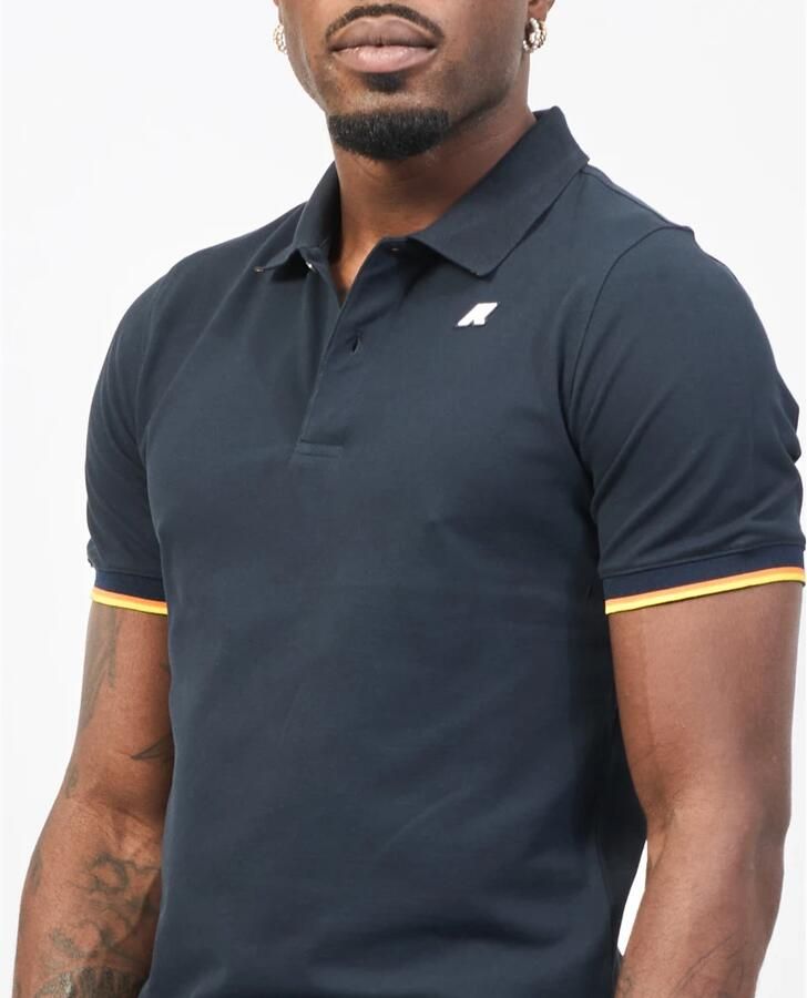 K-way Blauw Polo Shirt Stretch Katoen Blue Heren - Foto 2