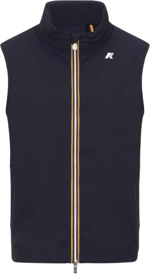 K-way Blauwe Stretch Nylon Jersey Gilet Jas Blue Heren