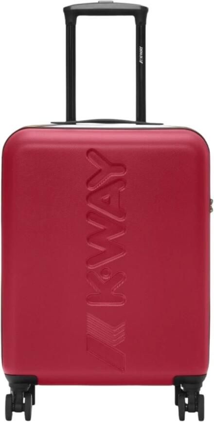 K-way Trendy Maxi Logo Handbagagekoffer voor Heren Rood Heren - Foto 5