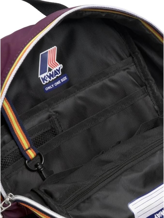 K-way Paarse Polyamide Rugzak met Meerdere Comparti ten Purple