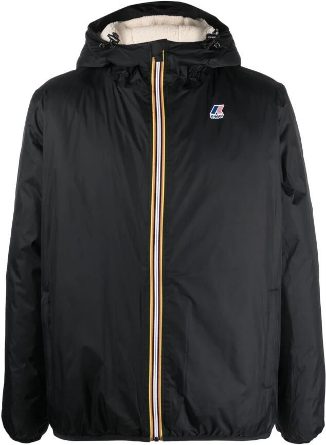 K-way Stijlvolle Zip-through Sweatshirt met Verstelbare Capuchon Black Heren - Foto 4