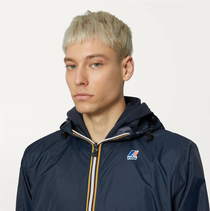 K-way Opvouwbare Lange Zwarte Windbreaker Jas Black