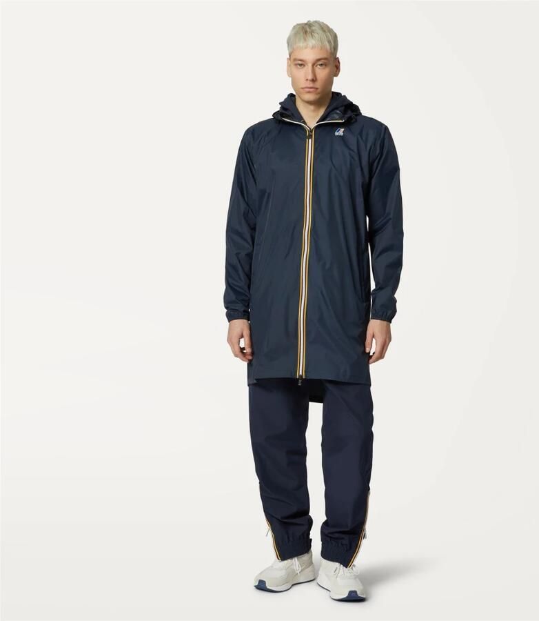 K-way Opvouwbare Lange Zwarte Windbreaker Jas Black - Foto 2