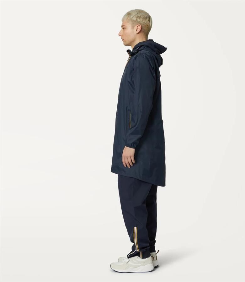 K-way Opvouwbare Lange Zwarte Windbreaker Jas Black - Foto 4