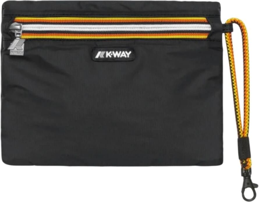 K-way Zwarte Nimes Beauty Case met Multicolor Rits Black Dames