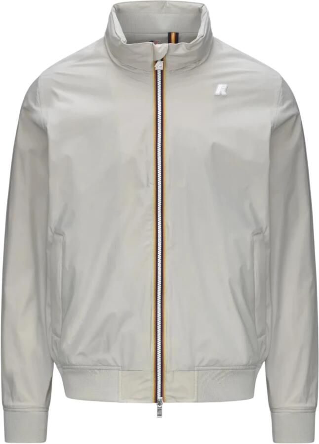 K-way Grijze Stretch Nylon Jersey Jas Gray Heren