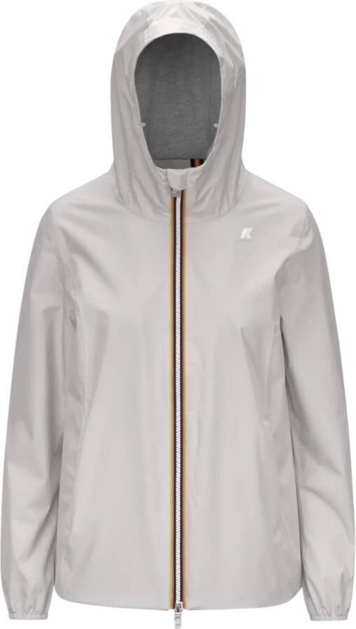 K-way Grijze Stretch Poly Jersey Jas Gray Dames