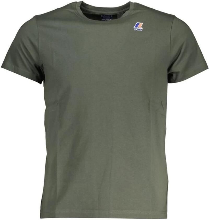 K-way Groen Katoen Bedrukt Logo T-Shirt Green Heren