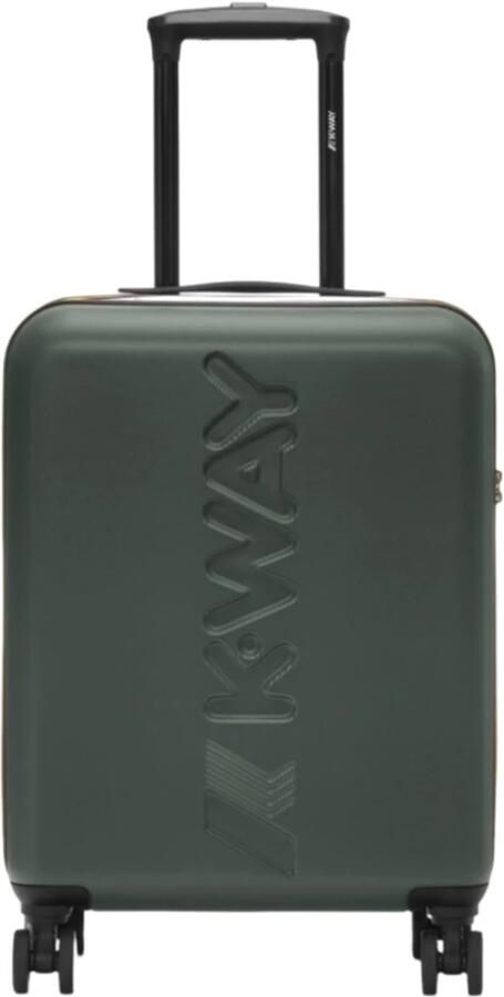 K-way Trendy Groene Cabin Bag met Maxi Logo en TSA-slot Green - Foto 3