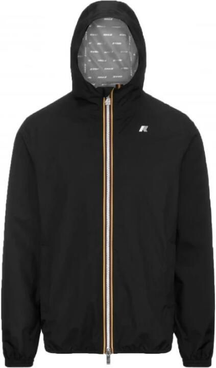 K-way Zwarte Eco Stretch Thermo Dubbele Hooded Waterdichte Jas Black Heren - Foto 6