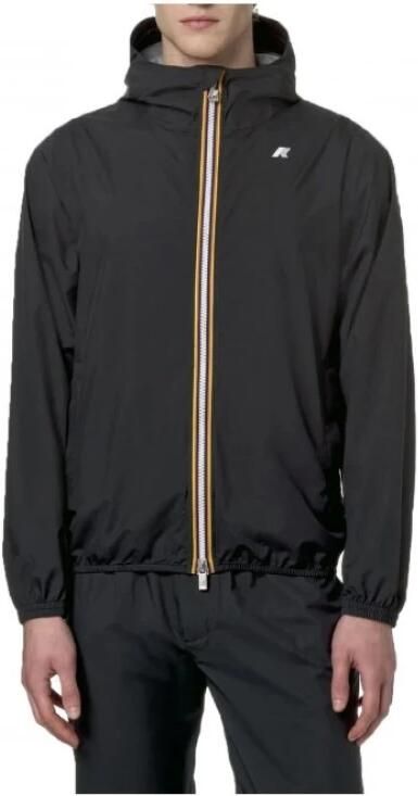 K-way Zwarte Eco Stretch Thermo Dubbele Hooded Waterdichte Jas Black Heren - Foto 8