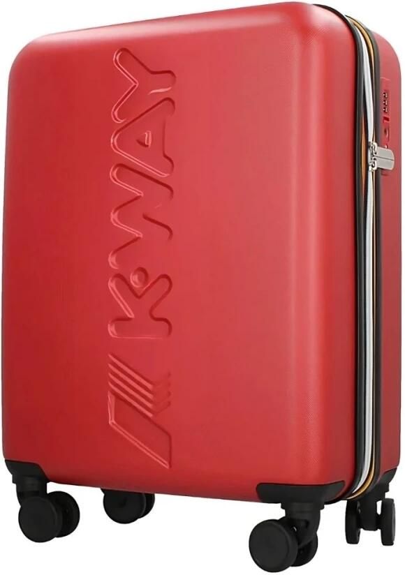 K-way Trendy Maxi Logo Handbagagekoffer voor Heren Rood Heren - Foto 4