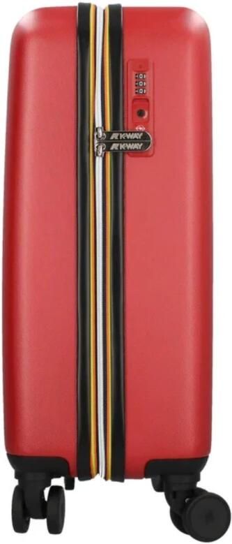 K-way Trendy Maxi Logo Handbagagekoffer voor Heren Rood Heren - Foto 6