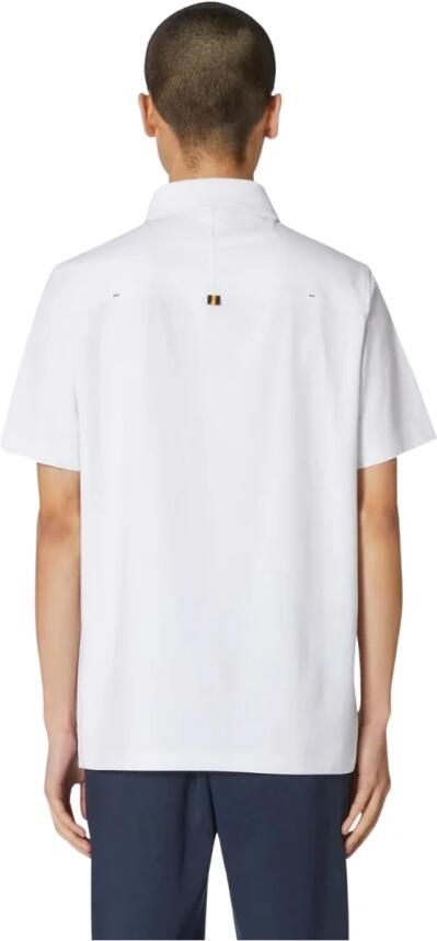 K-way Witte Polo Shirt Stretch Katoen Slim White Heren - Foto 5