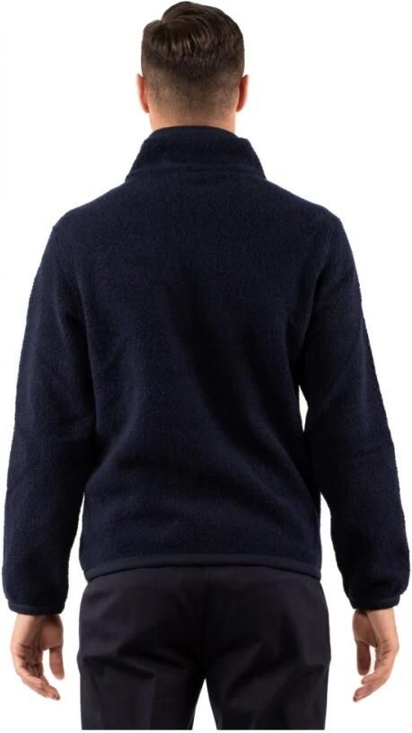 K-way Blauwe Wol Hoge Hals Rits Trui Blue Heren