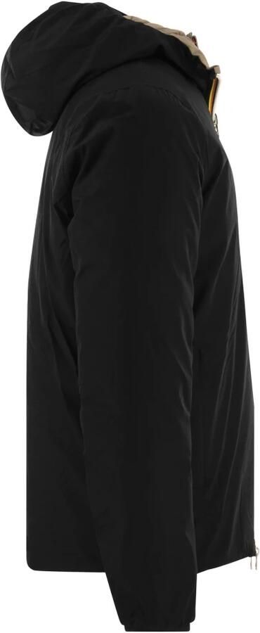 K-way Zwarte Eco Stretch Thermo Dubbele Hooded Waterdichte Jas Black Heren - Foto 6