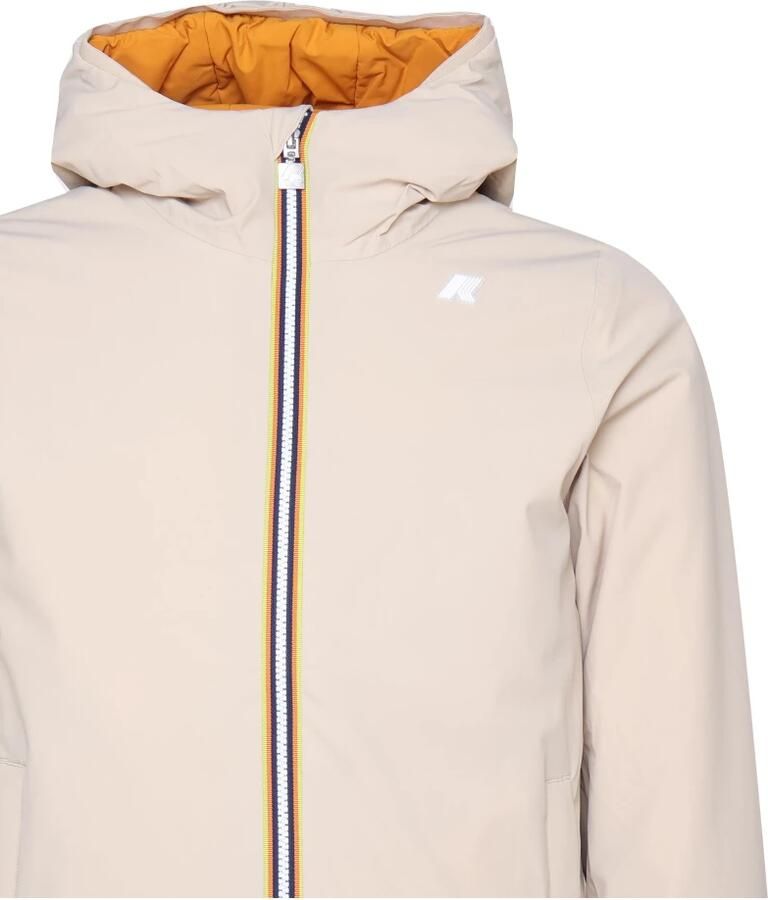 K-way Omkeerbare gewatteerde jas met geïntegreerde capuchon Beige Heren - Foto 2