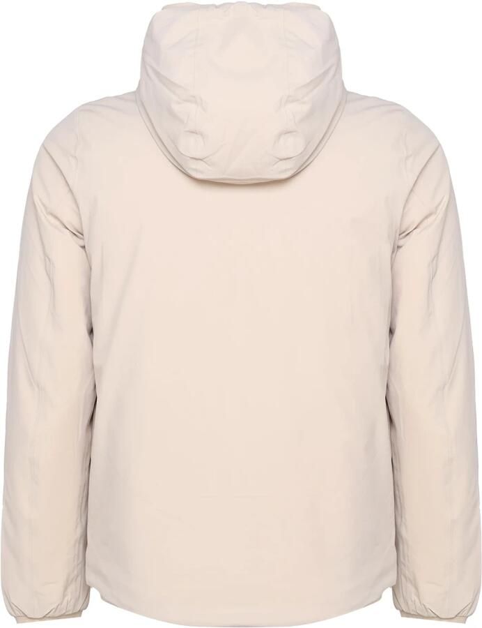 K-way Omkeerbare gewatteerde jas met geïntegreerde capuchon Beige Heren