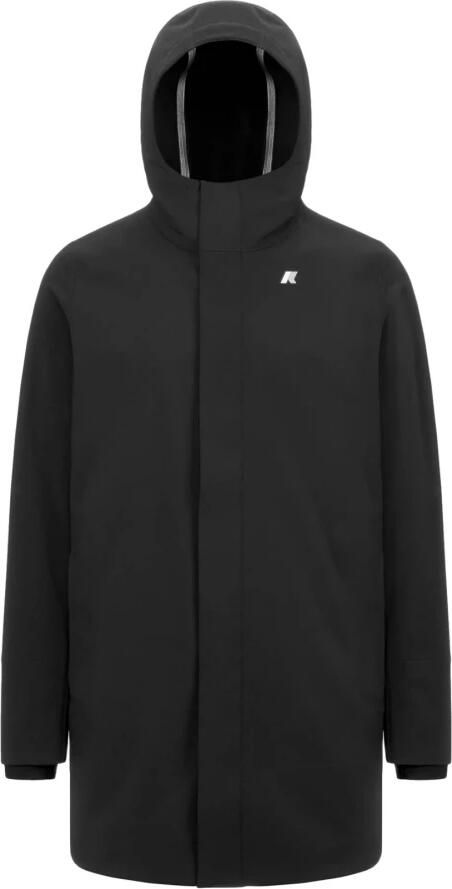 K-way Zwarte Waterdichte Donsjas met Capuchon Black Heren