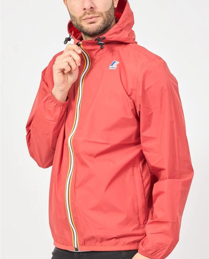 K-way Rode Lichtgewicht Hoodiejas Levrai Claude Red