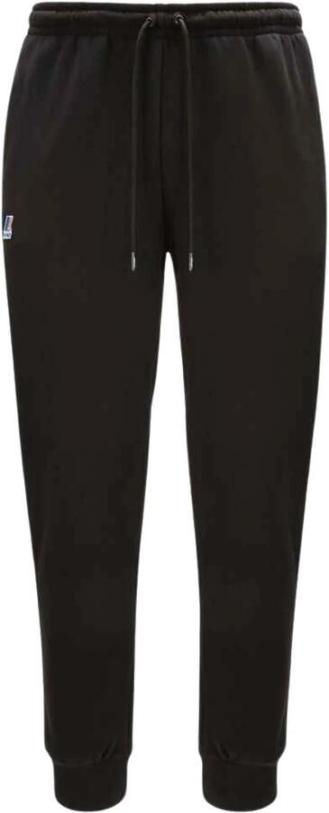 K-way Sportieve elastische taille sweatpants met manchetten Black Heren