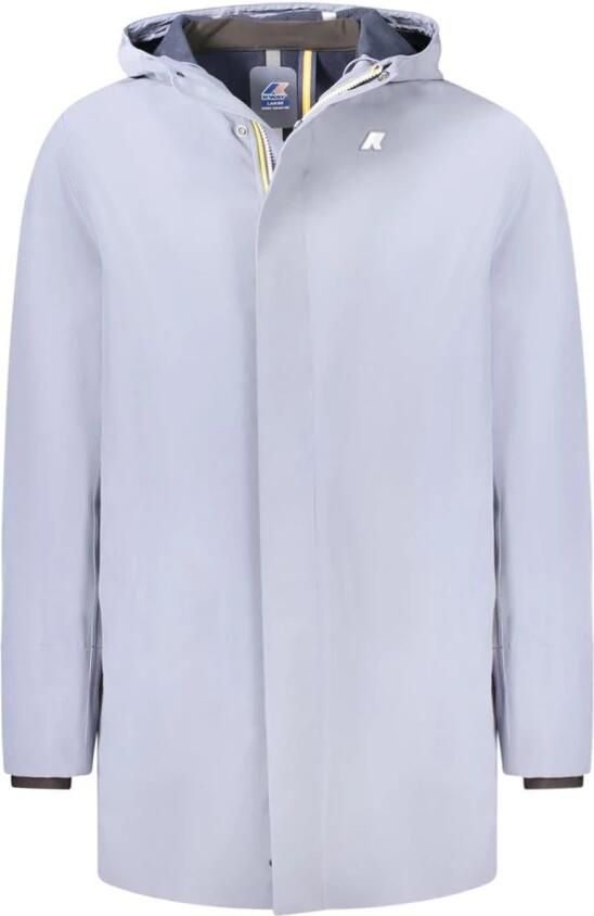 K-way Stijlvolle Grijze Polyester Regenjas Gray Heren