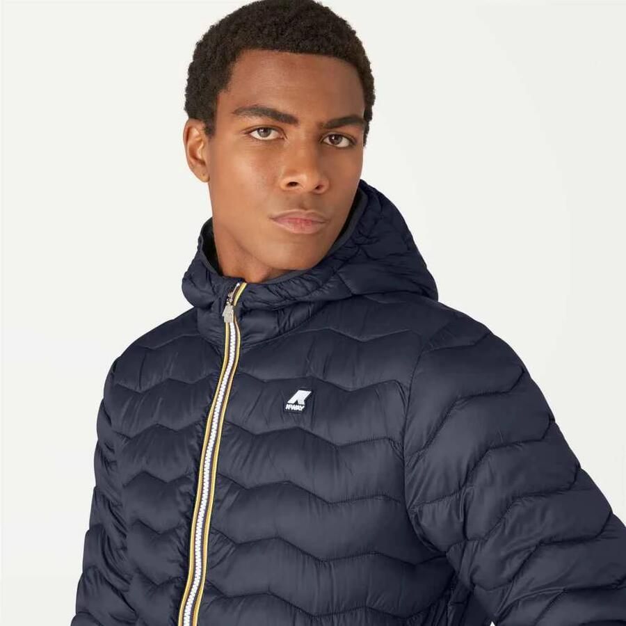 K-way Giacca Valentine Eco Warm con zip e cappuccio uomo K6115Gw Blue Depht Blauw Heren