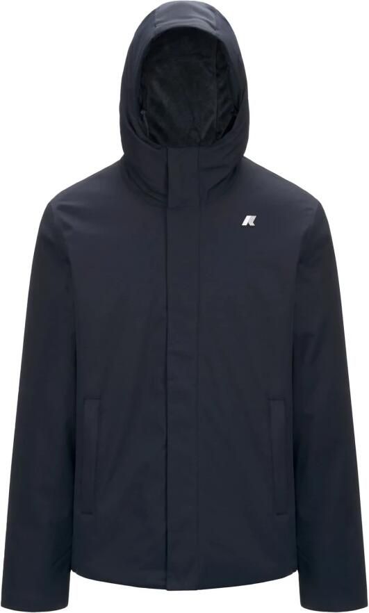 K-way Blauwe Waterdichte Winddichte Hooded Jas Blue Heren