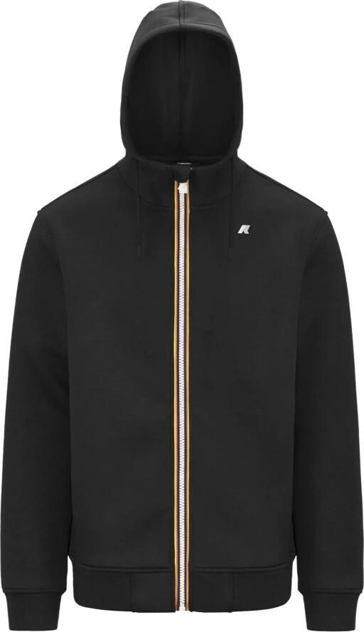 K-way Lichtgewicht Zwarte Trui met Verstelbare Capuchon Black Heren