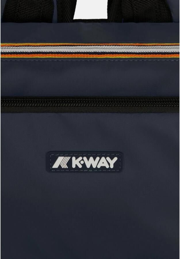 K-way Blauwe Nylon Rugzak met Meerdere Comparti ten Blue Unisex - Foto 3