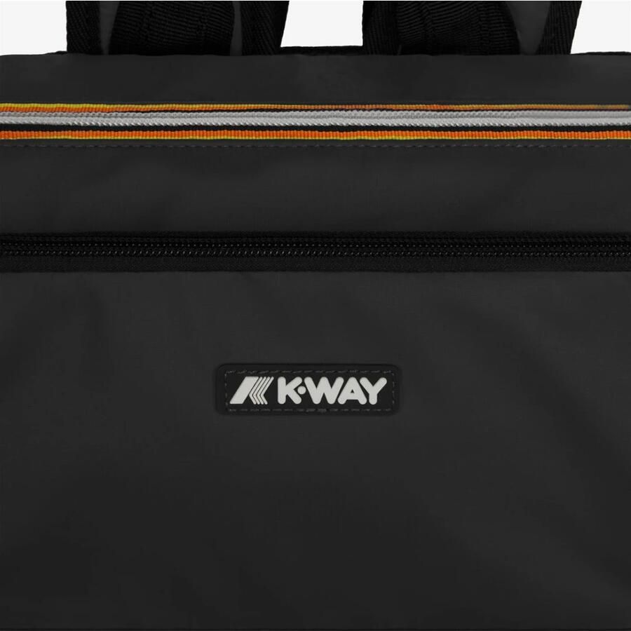 K-way Zwarte Rugzak met Meerdere Comparti ten Black