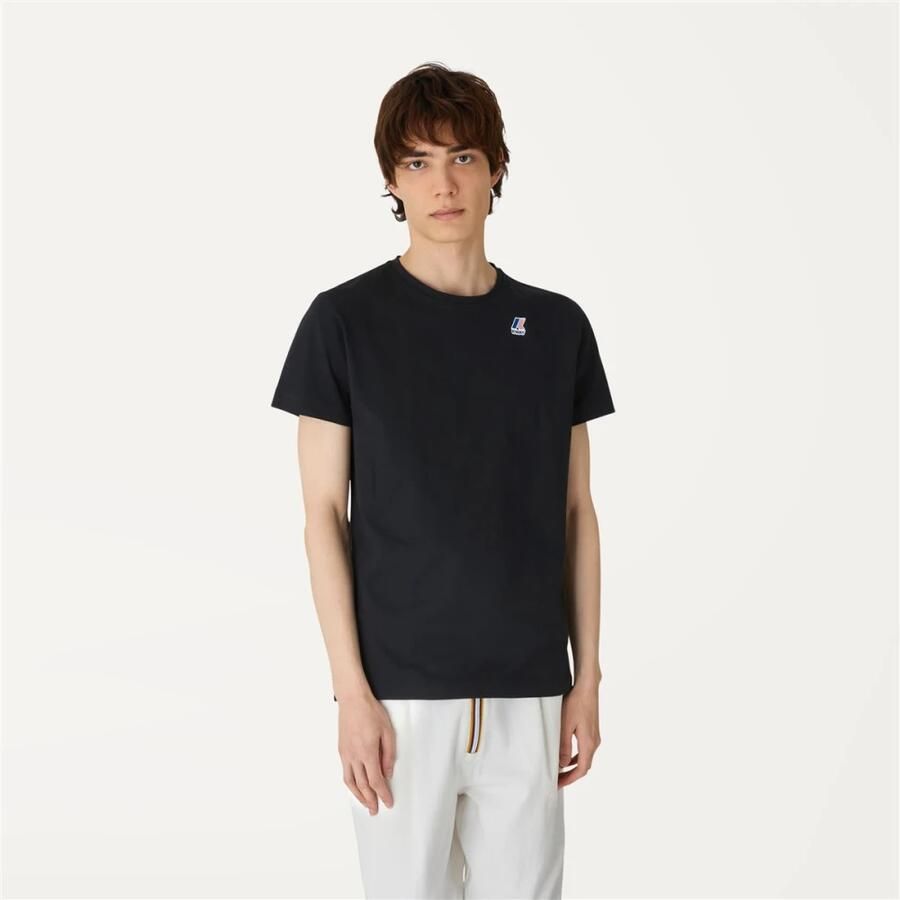K-way Zwart Katoenen Bedrukt Logo T-Shirt Black Heren