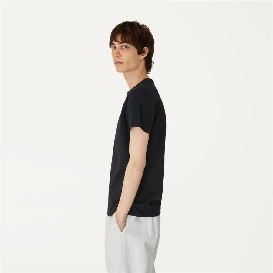 K-way Zwart Katoenen Bedrukt Logo T-Shirt Black Heren - Foto 3